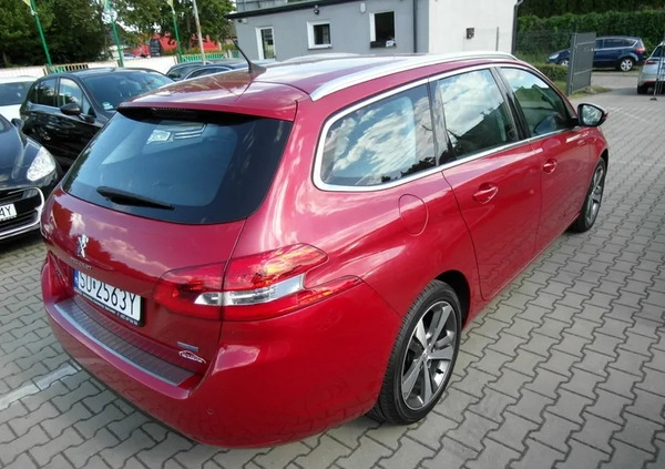 Peugeot 308 cena 34900 przebieg: 153000, rok produkcji 2015 z Sosnowiec małe 631